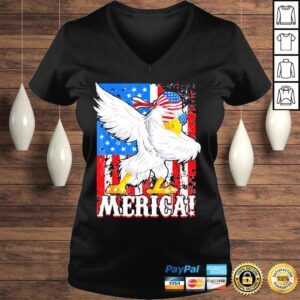 VLadies Eagle dabbing American mullet merica ultra maga 4th of july shirt