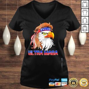 VLadies Eagle mullet ultra maga 4th of july American flag usa shirt