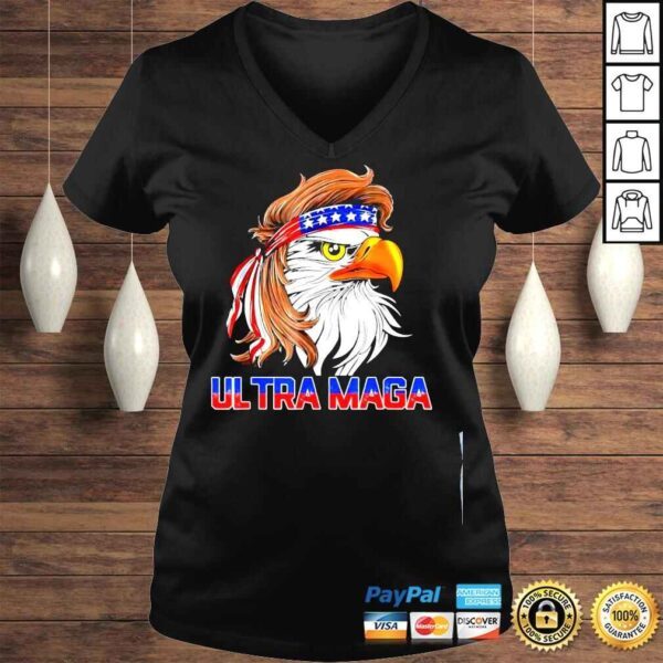 Eagle mullet ultra maga 4th of july American flag usa shirt - Image 2