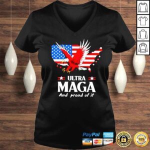 VLadies Ealge Ultra Maga and proud of it shirt