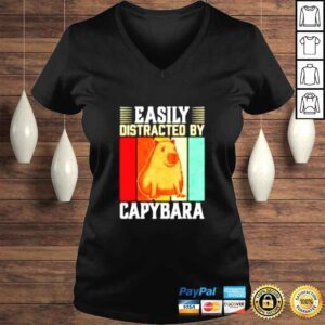 VLadies Easily distracted by capybara vintage shirt