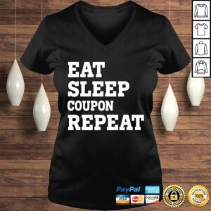 VLadies Eat sleep coupon repeat sarcastic shirt