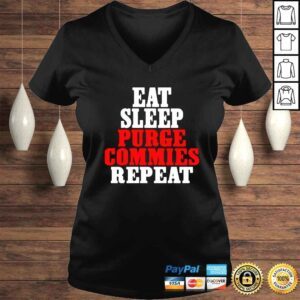 VLadies Eat sleep purge commies repeat shirt