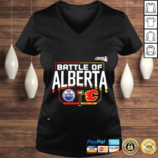 Edmonton Oilers Vs Calgary Flames 2022 Stanley Cup Playoffs Battle Of Alberta shirt - Image 2