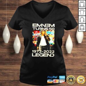 VLadies Eminem turns 50 years 1972 2022 legend shirt