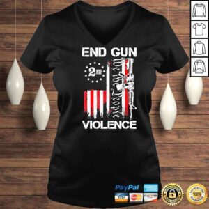 VLadies End Gun Violence 2nd We The People American Flag Shirt