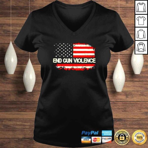 End Gun Violence America Flag shirt - Image 2