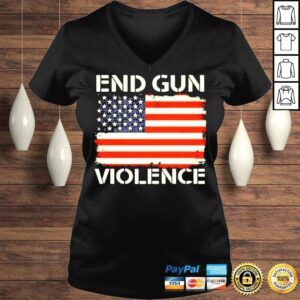 VLadies End gun violence stop gun violence uvalde us flag vintage shirt