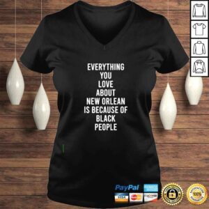 VLadies Everything You Love About New Orleans Is Because Of Black People shirt