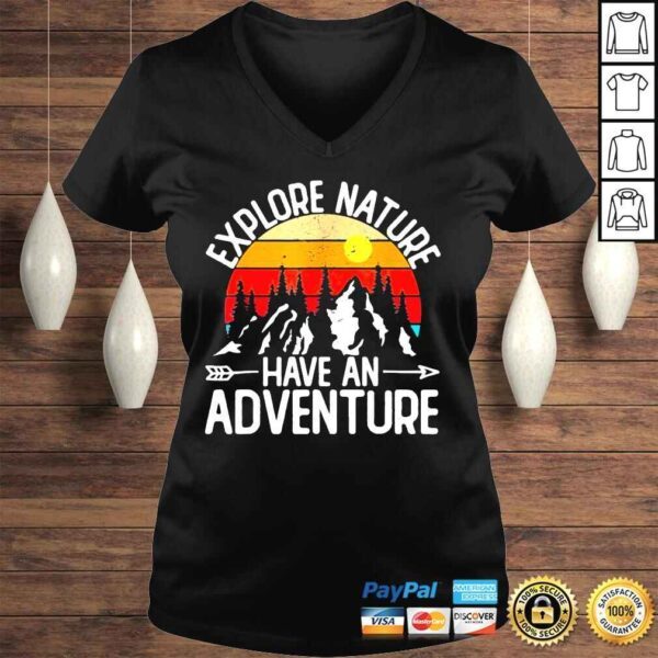 Explore nature have an adventure retro forest shirt - Image 2