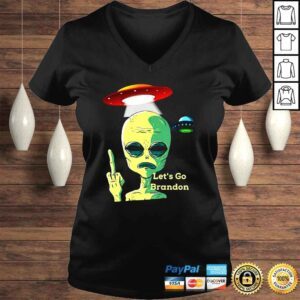 VLadies Fauci Alien UFO lets go Brandon shirt