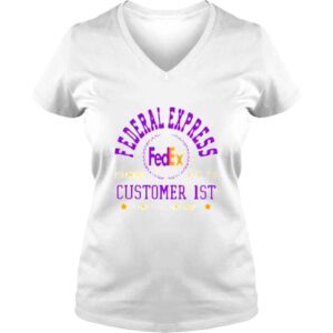 VLadies FedEx Customer 1st family of companies shirt