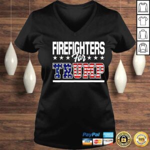 VLadies Firefighters for Trump American flag 2022 shirt