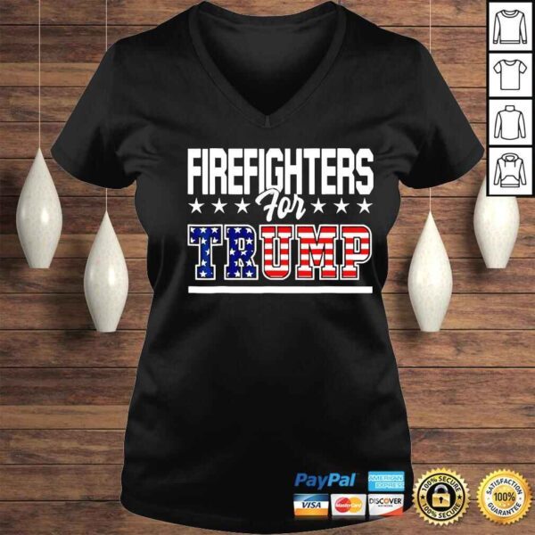 Firefighters for Trump American flag 2022 shirt - Image 2