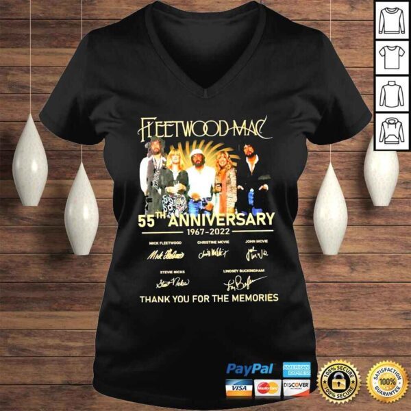 Fleetwood mac 55th anniversary 1967 2022 band thank you for the memories shirt - Image 2