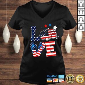 VLadies Flip Flop Love American Flag shirt