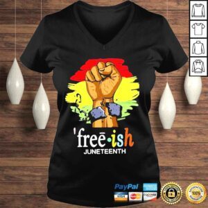 VLadies Free Ish Juneteenth Freedom Day 23 Tshirt