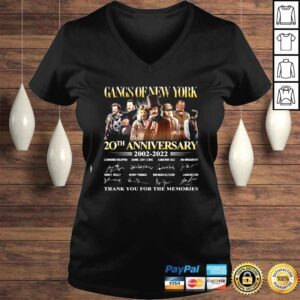 VLadies Gangs of New York 20th anniversary 2002 2022 thank you for the memories signatures shirt