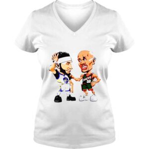 VLadies Gary Payton vs Klay Thompson Cartoon shirt