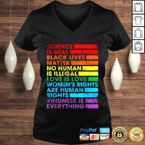 VLadies Gay Pride Science Is Real Black Lives Matter LGBT Shirt