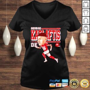 VLadies George Karlaftis Kansas City Chiefs Cartoon shirt