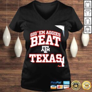 VLadies Gigem Aggies beat Texas logo shirt