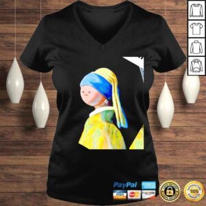 VLadies Girl with a Pearl Earring active funny shirt