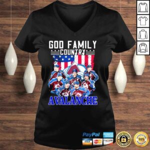 VLadies God family country Colorado Avalanche signatures shirt