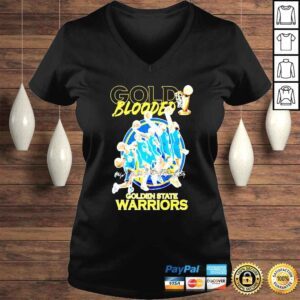 VLadies Gold Blooded Golden State Warriors Players signatures shirt