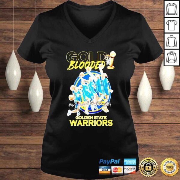 Gold Blooded Golden State Warriors Players signatures shirt - Image 2