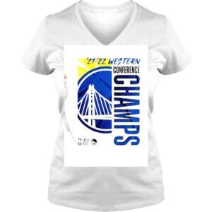 VLadies Golden State Warriors 20212022 Western Conference Champs Locker Room shirt