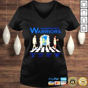 VLadies Golden State Warriors 2022 Abbey Road signatures shirt