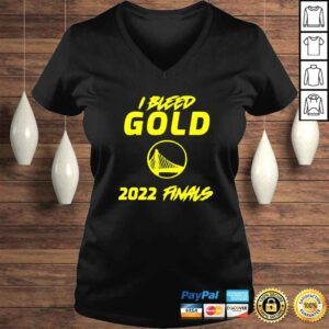 VLadies Golden State Warriors I bleed gold 2022 finals shirt