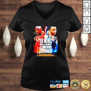 VLadies Golden State Warriors Playoffs 2022 10 wins in last finals games shirt