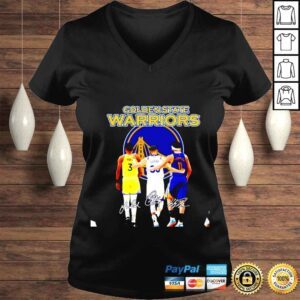 VLadies Golden State Warriors Poole Party and Stephen Curry and Klay Thompson signatures shirt