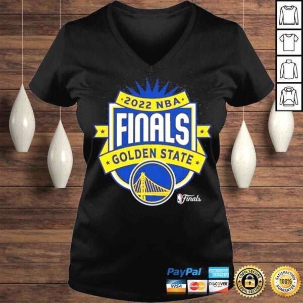 Golden State Warriors Sportiqe 2022 NBA Finals Crest Comfy TShirt - Image 2