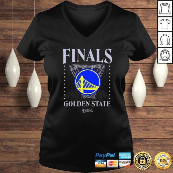 Golden State Warriors Sportiqe 2022 NBA Finals Stacked Hoop shirt - Image 2