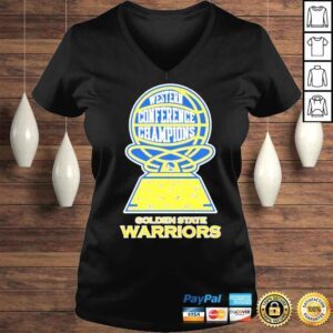 VLadies Golden State Warriors Western Conference Champions signatures shirt