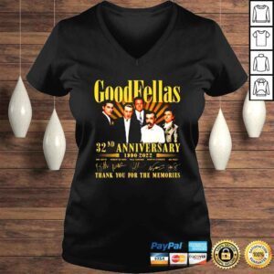 VLadies Goodfellas 32nd anniversary 1990 2022 thank you for the memories signatures shirt