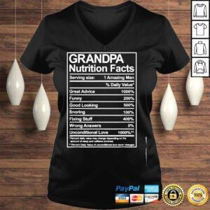 VLadies Grandpa nutrition facts thoughtful sweet fathers day shirt