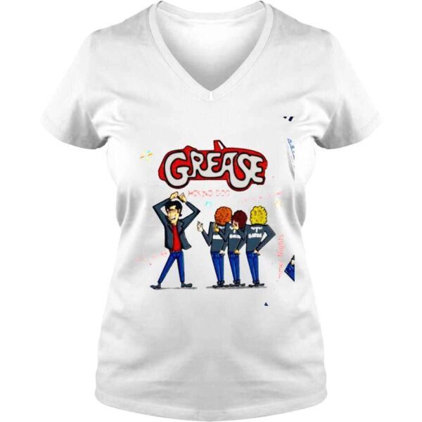 Grease Greased Lightnin hound dog youre the one that I want Summer Nights cartoon shirt - Image 2