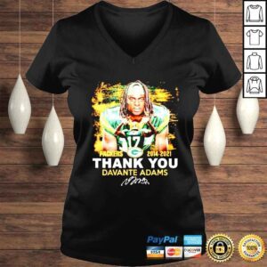 VLadies Green Bay Packers thank you Davante Adams 20142021 signature shirt