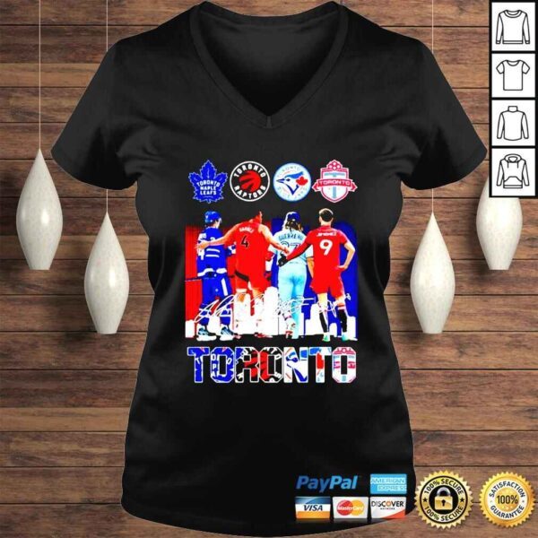 Guerrero Toronto Blue Jays Matthews Toronto Maple Leafs Barnes Toronto Raptors Jiménez Toronto FC Signatures shirt - Image 2