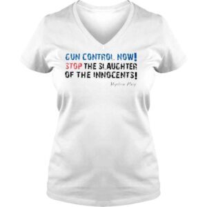 VLadies Gun Control Now Stop The Slaughter Of The Innocentrs Stephen King Shirt