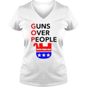 VLadies Gun Reform Now GOP Guns Over People Vote Them Out shirt