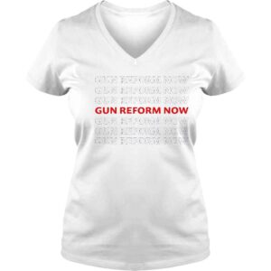 VLadies Gun Reform Now Protect Kids Not Guns Shirt