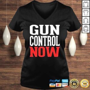 VLadies Gun control now end gun violence antI gun shirt