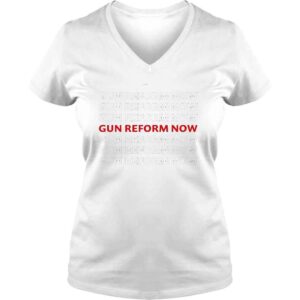 VLadies Gun reform nowprotect kids not guns shirt