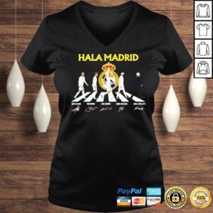 VLadies Hala Madrid Abbey Road Eden Hazard Toni Kroos Luka Modric Karim Benzema signatures shirt