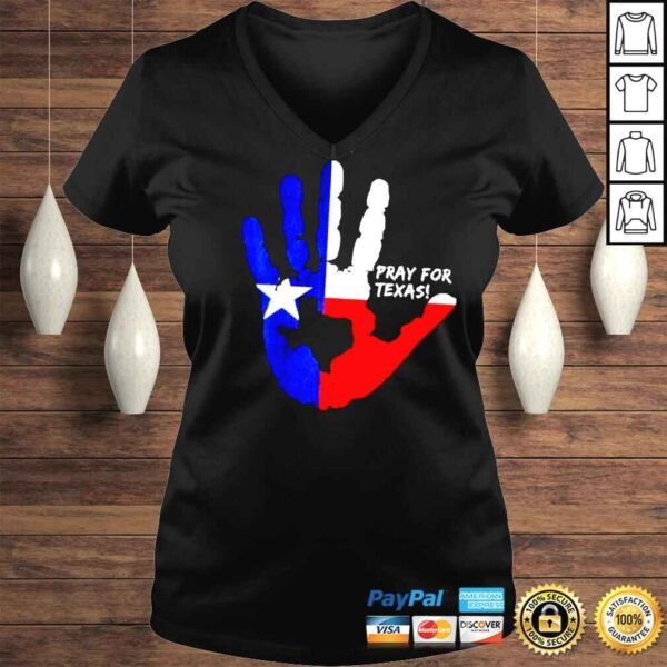 Hand Pray For Texas Flag Shirt - Image 2